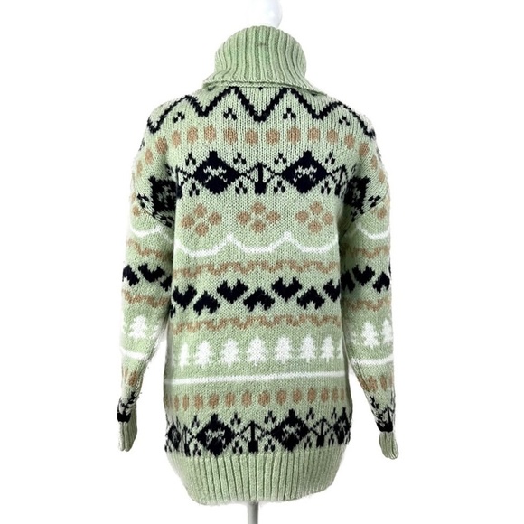 NWT - Anthropologie Mint Green Turtleneck Tunic Sweater - Size XS - Picture 6 of 12